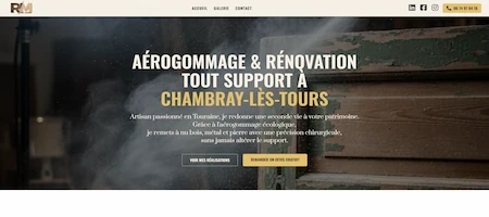 image de la page d'accueil du site de RM Gom'Services